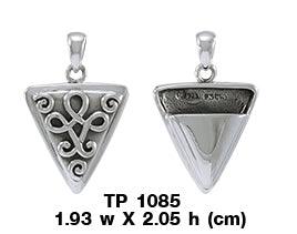 Celtic Knotwork Silver Triangle Pendant TP1085 - Jewelry